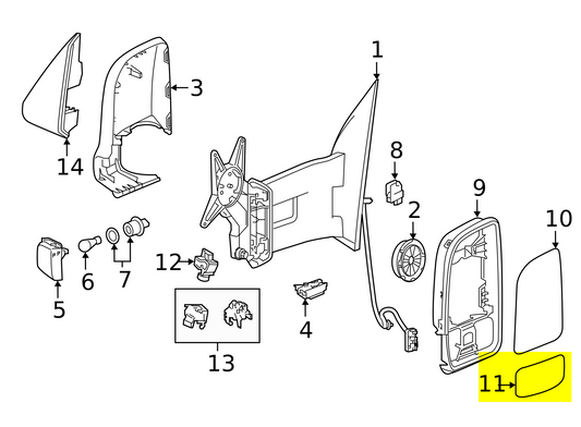 Left Lower Convex Mirror A0028113933